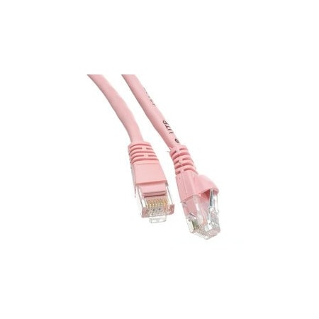 Cable Wholesale Cat6 Pink Copper Ethernet Patch Cable, Snagless/Molded Boot, POE Compliant, 5 foot 10X8-07205